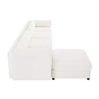 Canapé modulable avec rangement, dossier cylindrique et accoudoirs, assise profonde et confortable, durable et offrant un bon soutien pour le salon.