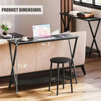 Petite console d'entrée, Table de couloir étroite, Console industrielle à 2 niveaux avec étagères, Table derrière le canapé, Consoles de foyer