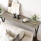 Petite console d'entrée, Table de couloir étroite, Console industrielle à 2 niveaux avec étagères, Table derrière le canapé, Consoles de foyer