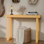 VINGLI 42.9 Table Console, Table d'entrée en bois massif, Table de canapé étroite pour salon, entrée, bois naturel