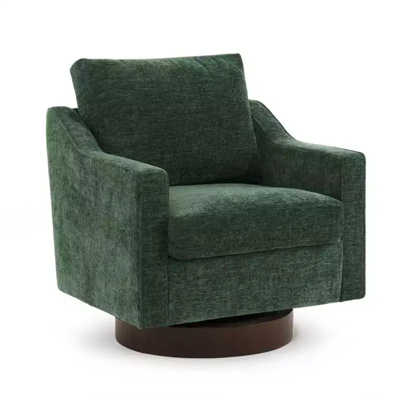 Fauteuil d'appoint pivotant Karl Home Chenille pour salon