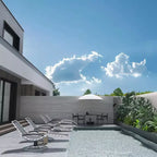Chaise longue de patio - Pivotante à 360°, Chaises de bronzage avec accoudoirs pour toutes les saisons, Bord de piscine, Balcon, Jardin