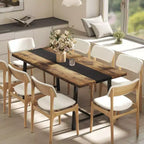 Table à manger industrielle HOMCOM pour 8 personnes, table de cuisine rectangulaire de 180 cm avec grand plateau et pieds en acier pour salle à manger