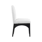 Meridian Furniture, Chaise de salle à manger Waldorf en tissu bouclé