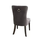 Meridian Furniture, Nikki, chaise de salle à manger en velours, ensemble de 2