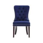 Meridian Furniture, Nikki, chaise de salle à manger en velours, ensemble de 2