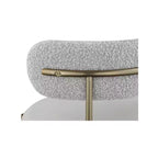 Meridian Furniture, Chaises de salle à manger Beacon en cuir vegan et tissu bouclé, lot de 2