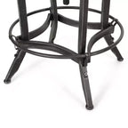 Tabourets de bar pivotants industriels sans dossier et réglables en bois de sapin Cedarville GDFStudio (lot de 2)