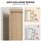 Commode TROPOW 6 tiroirs pour chambre à coucher, organiseur double moderne avec poignées encastrées, commode en bois pour salon