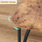 Ensemble de table à manger CuisinSmart, avec design à chanfrein, table de cuisine 3/5 pièces avec sièges rembourrés