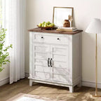 31.5 Armoire de buffet, Meuble de rangement rustique avec étagère réglable, Console d'entrée, Meuble de bar à café pour la cuisine