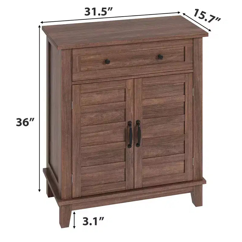 31.5 Armoire de buffet, Meuble de rangement rustique avec étagère réglable, Console d'entrée, Meuble de bar à café pour la cuisine
