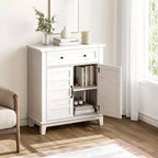 31.5 Armoire de buffet, Meuble de rangement rustique avec étagère réglable, Console d'entrée, Meuble de bar à café pour la cuisine