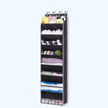 Over The Door Shoe Organizer, 8-Tier Hanging Shoe Rack, Wall Mount Shoe Storage with 4 Metal Hook and Large Deep Pockets