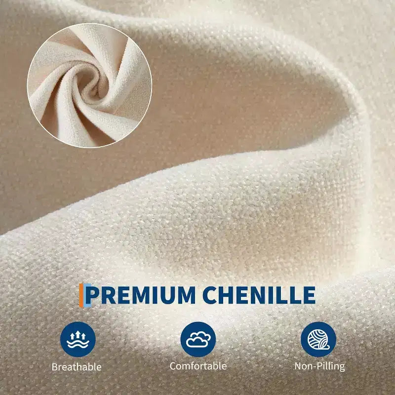 Fauteuil inclinable, fauteuil à bascule pivotant avec ports de chargement USB, fauteuil inclinable en tissu chenille rembourré avec accoudoirs à double couche