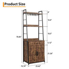 Étagère de Boulanger avec Armoire 70.8 Meuble de Rangement pour Micro-ondes, Meuble Bar Haut, Étagère de Cuisine Industrielle avec Tiroir, Grand Support de Rangement pour Micro-ondes