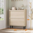 Meuble à chaussures avec tiroirs basculants, meuble de rangement à chaussures moderne pour entrée, meuble à chaussures en bois avec étagère réglable