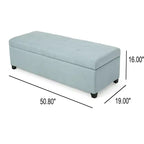 Banc ottoman de rangement capitonné contemporain Gannon GDFStudio
