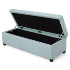 Banc ottoman de rangement capitonné contemporain Gannon GDFStudio