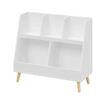Étagère de Rangement pour Livres et Jouets Moderne pour Enfants, Organisateur de Rangement à 2 Niveaux avec 5 Casier, Bacs Ouverts, Cadeau d'Anniversaire de Noël