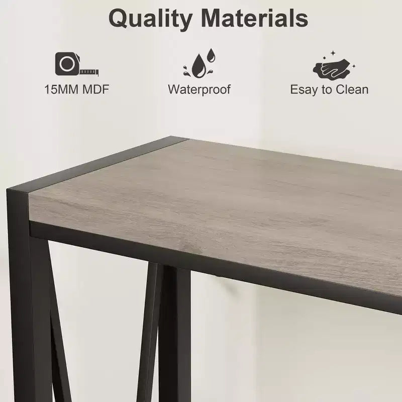TROPOW Console, Table d'entrée à 2 niveaux, Table de canapé étroite avec rangement, Console pour entrée, salon, couloir