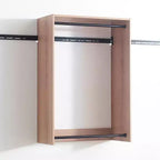 HomeStock Série Devi 31,5-94,5 po L Système de Rangement Modulaire Mural Tringles Doubles 1 Étagère Système de Rangement en Bois