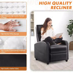 Fauteuil inclinable de massage Bestier pour adultes, siège de cinéma maison réglable avec support lombaire pour salon, canapé inclinable moderne en cuir et tissu