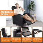 Fauteuil inclinable de massage Bestier pour adultes, siège de cinéma maison réglable avec support lombaire pour salon, canapé inclinable moderne en cuir et tissu