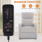 Fauteuil inclinable de massage Bestier pour adultes, siège de cinéma maison réglable avec support lombaire pour salon, canapé inclinable moderne en cuir et tissu