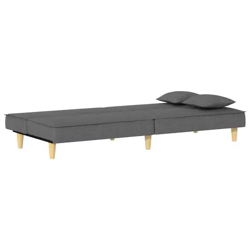 vidaXL Canapé-lit Tissu gris foncé (100 % polyester), contreplaqué, mousse Standard