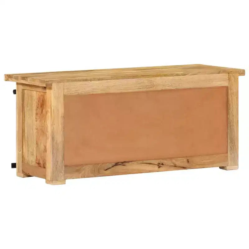 vidaXL Meuble TV Bois de Manguier Massif avec Coulisses en Bois de Manguier Naturel