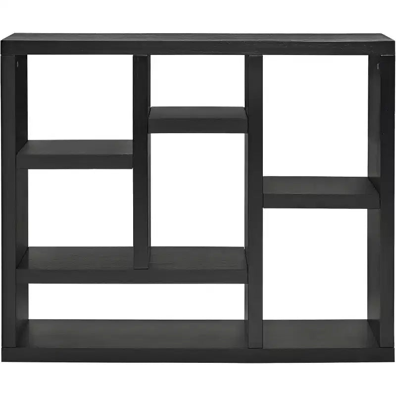 Étagère 7 cubes Acekool, meuble de rangement moderne en bois, bibliothèque ouverte 3 étagères pour chambre d'enfant, entrée, salon, Naturel