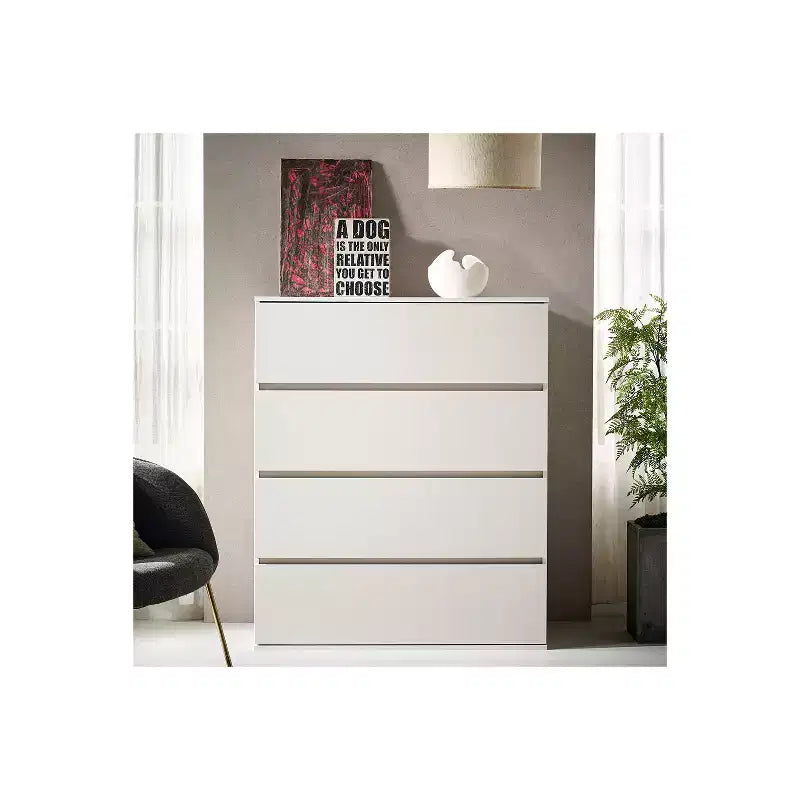 HomeStock Liv Four-Drawer Contemporary Wood Chest