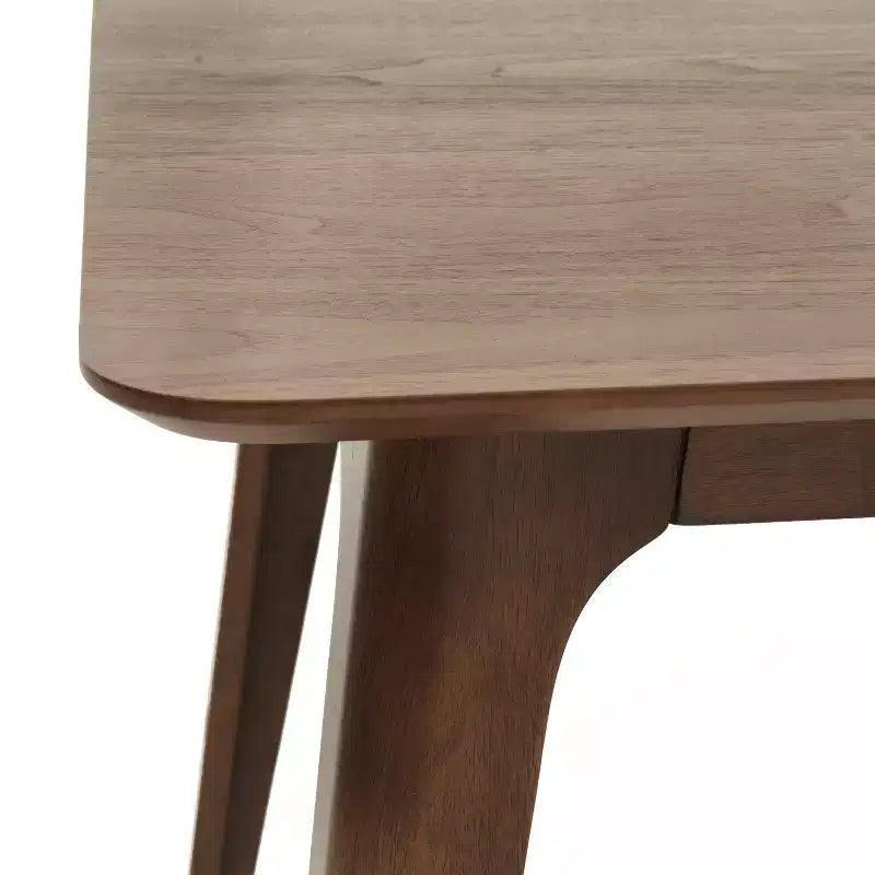 Table à manger rectangulaire GDFStudio Keiko en bois de style moderne du milieu du siècle avec pieds évasés