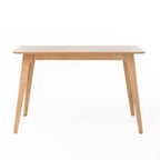 Table à manger rectangulaire GDFStudio Keiko en bois de style moderne du milieu du siècle avec pieds évasés