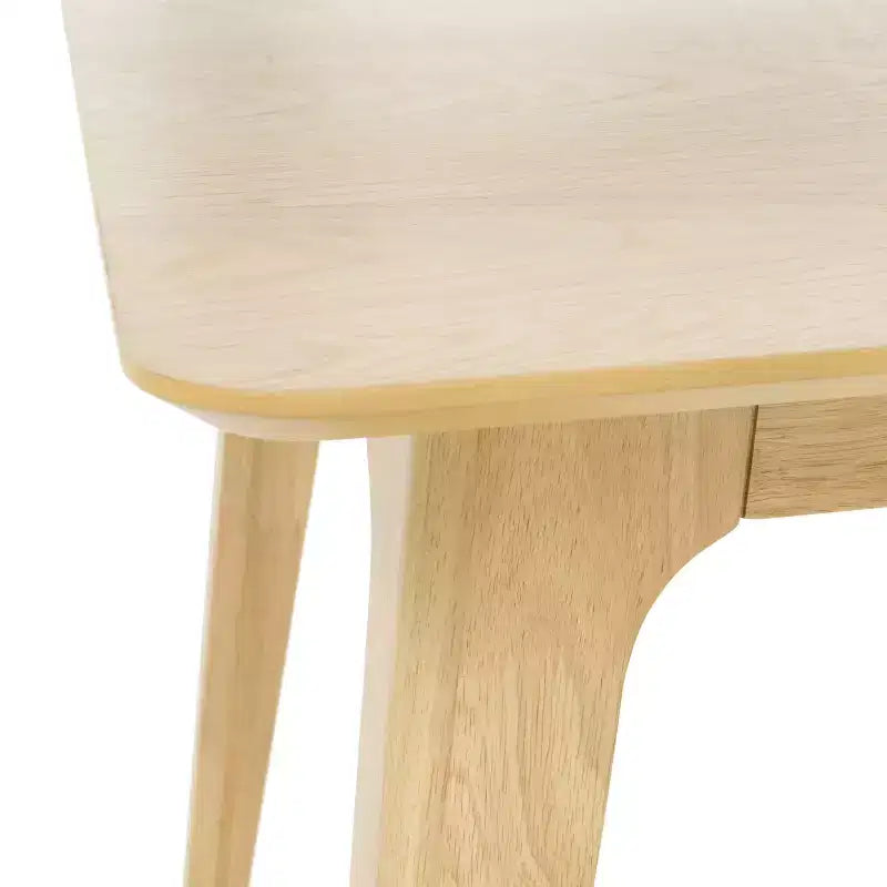 Table à manger rectangulaire GDFStudio Keiko en bois de style moderne du milieu du siècle avec pieds évasés