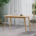 GDFStudio Keiko Mid-Century Modern Wood Rectangle Dining Table with Splayed Legs