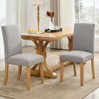 2 chaises de salle à manger rembourrées avec pieds en bois, chaises modernes sans accoudoirs pour salle à manger, cuisine, restaurant, salon, capacité de poids de 120 kg