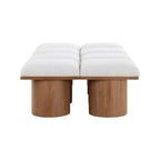 Meridian Furniture, Banc en Tissu Bouclé Crème Pavilion