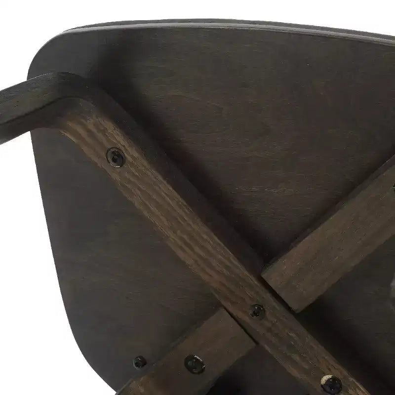 LeisureMod Clivo - Ensemble de 4 Chaises de Salle à Manger en Bois avec Siège Rembourré en Cuir, Dossier Ouvert Courbé - Cuisine Moderne, Salle à Manger, Café, Coin Repas