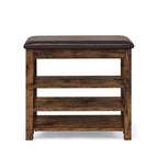 Banc de rangement avec coussin, banc à chaussures avec rangement caché, organiseur de chaussures à 3 niveaux pour entrée - ModernLuxe