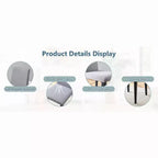 MAYEERTY Lot de 4 chaises de salle à manger en lin et coton gris clair, assise confortable et polyvalente