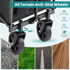 Chariot pliant tout-terrain robuste – Capacité de 150 kg pour le camping/les courses