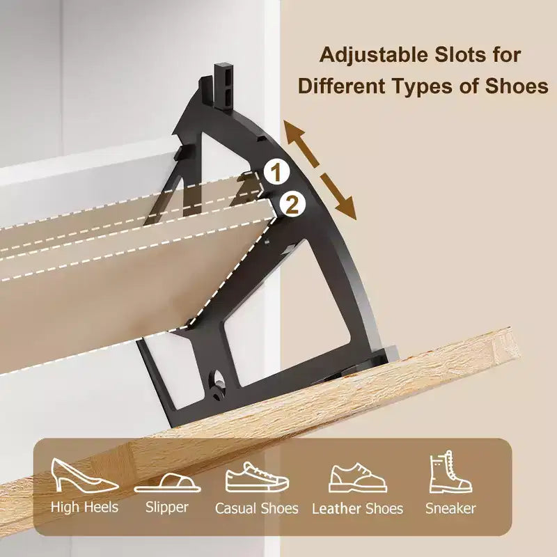 Meuble à chaussures en rotin naturel, 3 portes abattantes avec 1 tiroir, meuble de rangement autonome avec étagères réglables à 3 niveaux pour l'entrée