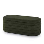 TUYOHW Banc ottoman de rangement moderne, banc de lit rembourré avec rangement, tabouret de lit avec charnière de sécurité pour chambre à coucher, vert foncé