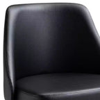Chaise de bureau pivotante à roulettes réglable en hauteur HomeRoots en similicuir noir et or