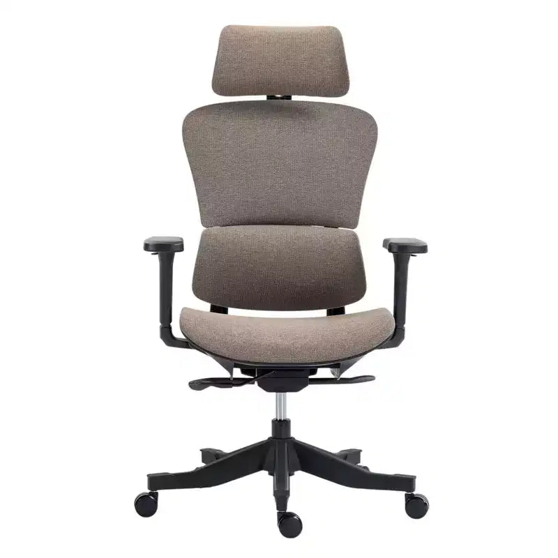 HomeRoots Set of Two Brown and Black Adjustable Height Swivel Rolling Office Chair