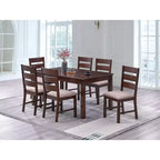 Okak Table à manger en bois d'hévéa massif naturel, table de cuisine rectangulaire pour grande famille, meubles de salle à manger