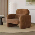 Modern Accent Chair, Wood Frame Sofa Chair, Comfortable Reading Armchair for Living Room, Bedroom, Apartment, Corner