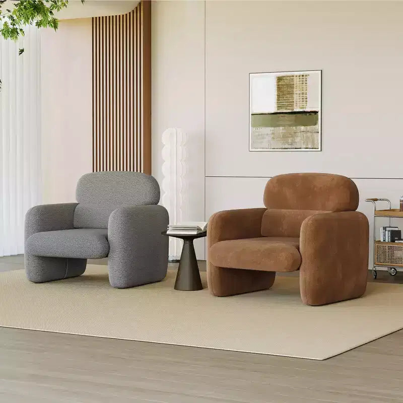 Fauteuil d'appoint moderne, Fauteuil de salon à ossature bois, Fauteuil de lecture confortable pour Salon, Chambre à coucher, Appartement, Coin